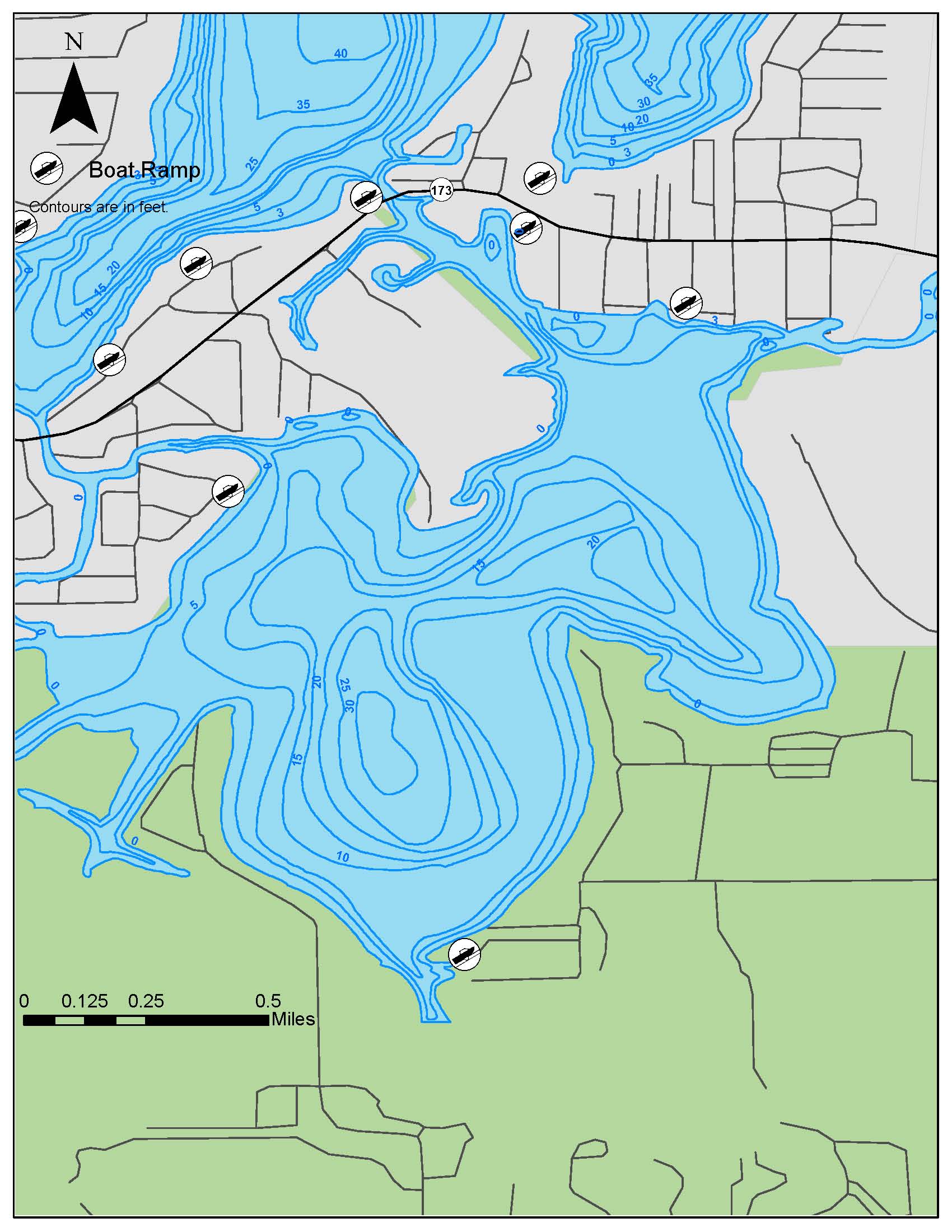 Lesser Lake Depth Chart