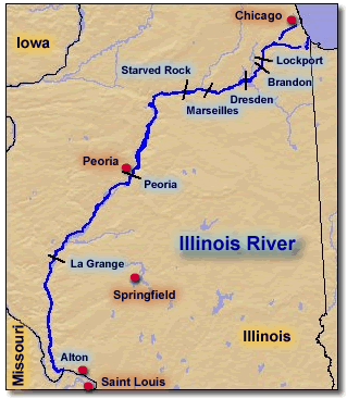 Map of the illinois River watershed