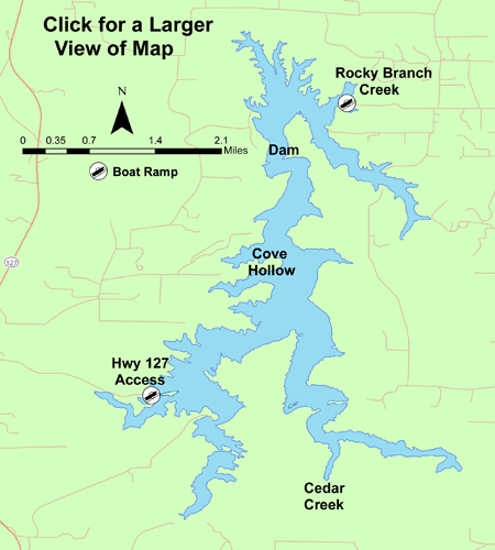 Little Creek Reservoir Depth Chart